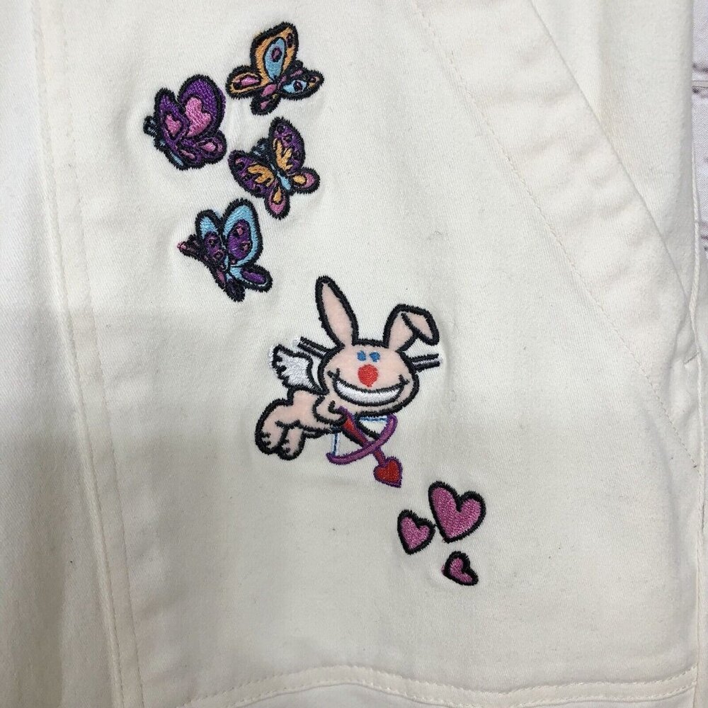 Broken Promises X Happy Bunny Collab Cargo Pants Embroidered Patches Sz Large